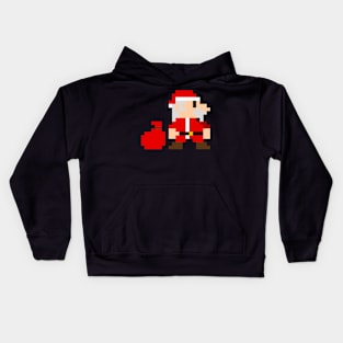 8 Bit Santa Kids Hoodie